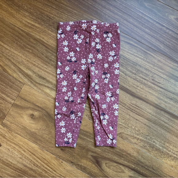 4 for $10 ๐ Carter's Denim Style Loose Top with Burgundy Floral Pants - Picture 5 of 9